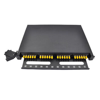 Ποιότητα  Black ODF Patch Panel Simplex 24F 24 Port ST Fiber Patch Panel Face Plate 6 Slot εργοστάσιο