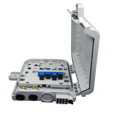 Τελικό κιβώτιο 8Core SM/DX SC/LC/ST/FC ανοικτό γκρι/μαύρη IP 66 οπτικών ινών