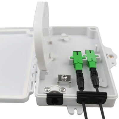 2Port Optic Fiber Terminal Box FTTH Υπαίθριος/Εσωτερικός υπολογιστής ABS Υλικό ανοιχτό γκρι