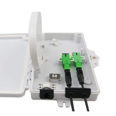 2Port Optic Fiber Terminal Box FTTH Υπαίθριος/Εσωτερικός υπολογιστής ABS Υλικό ανοιχτό γκρι