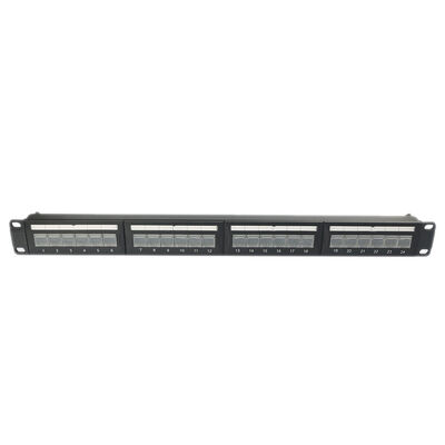 1U 24 Unshielded βάση RJ45 επιτροπής μπαλωμάτων βάσεων λιμένων DustProof