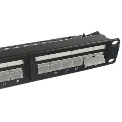 1U 24 Unshielded βάση RJ45 επιτροπής μπαλωμάτων βάσεων λιμένων DustProof