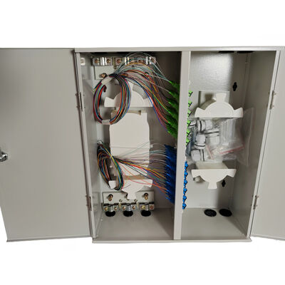 Εύκολη εγκατάσταση Δύο πόρτες 72 Port Wall Mount Metal Fiber Enclosure