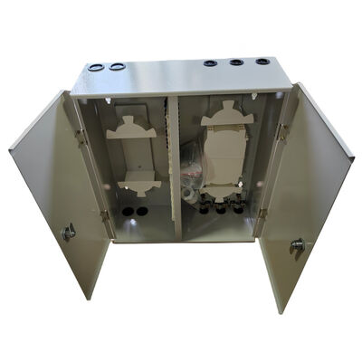 Εύκολη εγκατάσταση Δύο πόρτες 72 Port Wall Mount Metal Fiber Enclosure