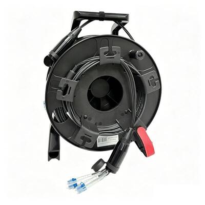 150M Tac Fiber TPU Armord Tactical Fiber Single-Mode 4/6/8/12 Strands Cable on Reel με συνδέσεις SC LC ST για ζωντανή μετάδοση